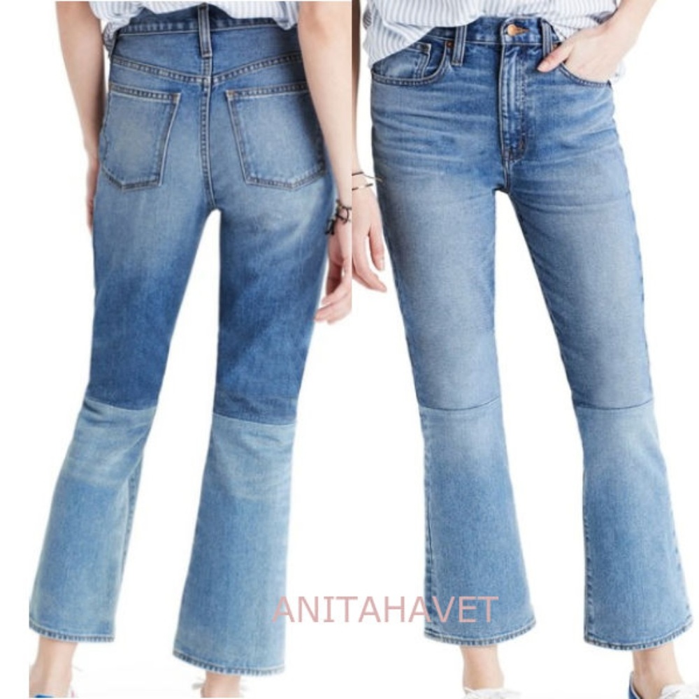MADEWELL Retro Crop Bootcut Jeans Two-Tone Edition